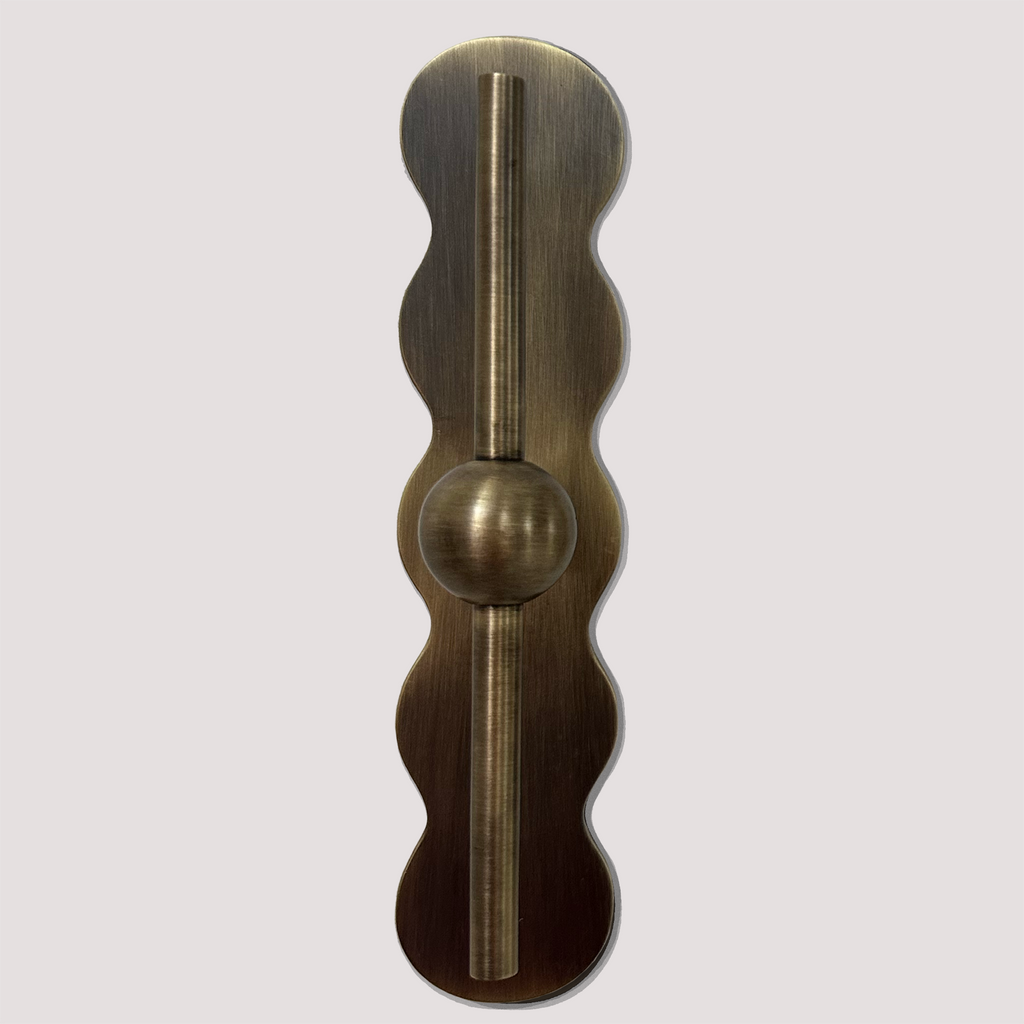 knob backplate antique brass bulb