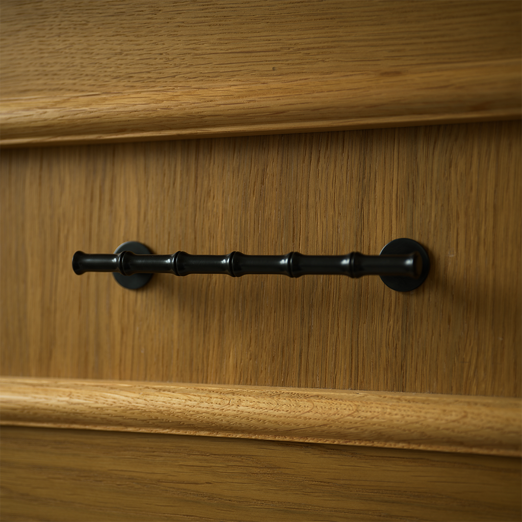 HARDWARE HANDLE BAMBOO BRONZE BRUSHED BLACK