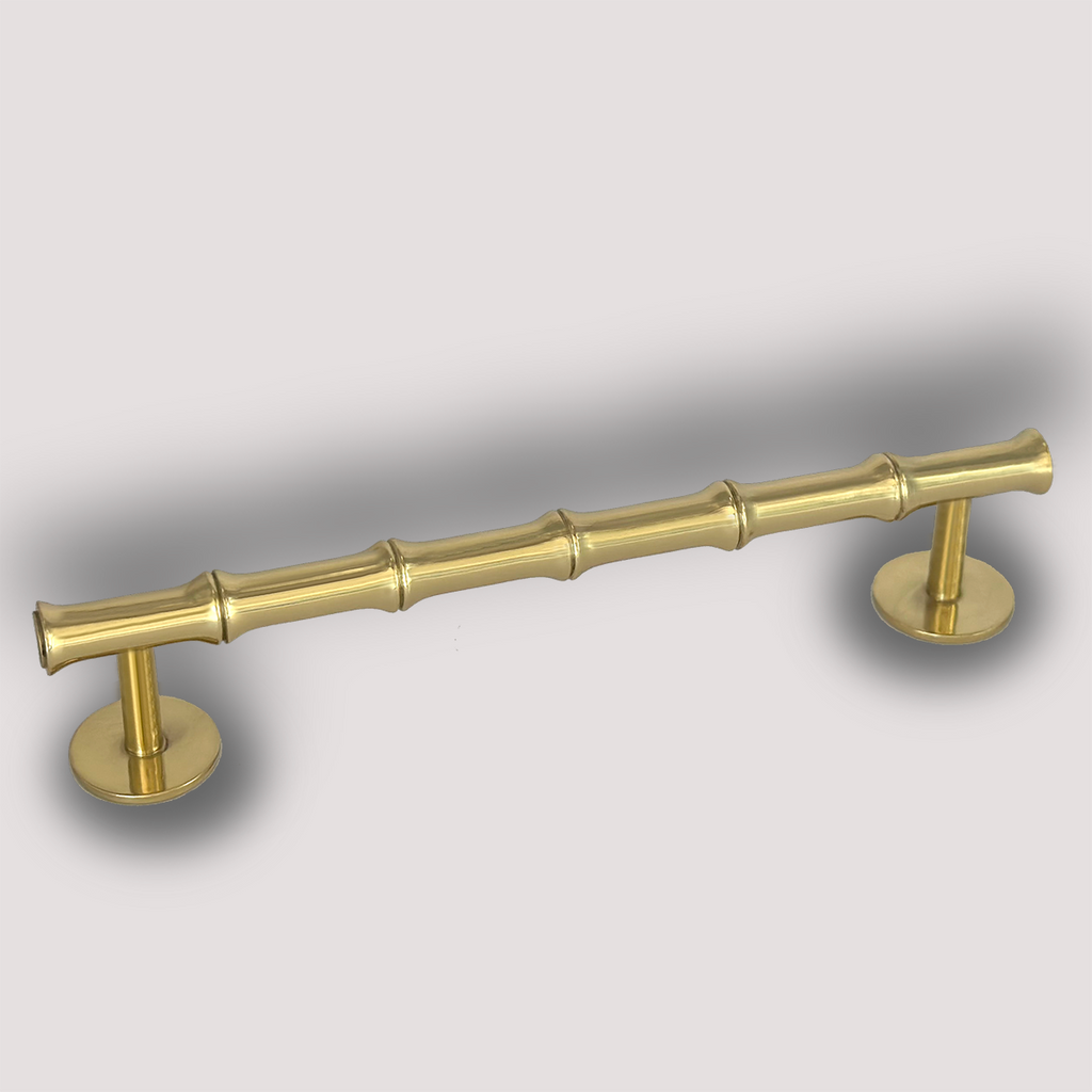 HARDWARE HANDLE BAMBOO BRASS POLISHED