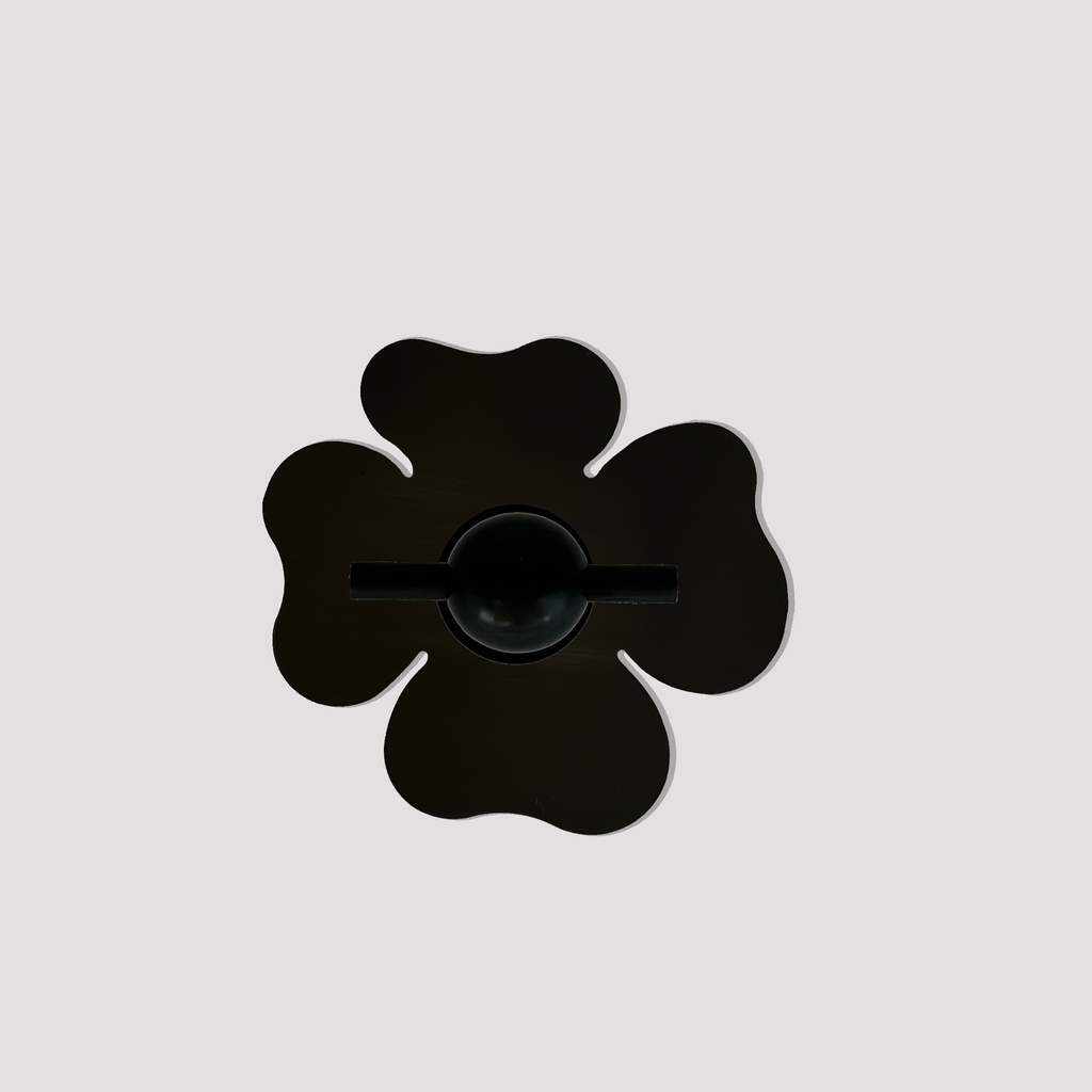 backplate clover bronze black brushed knob